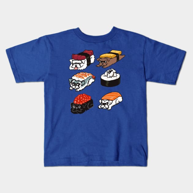 Sushi Schnauzer Kids T-Shirt by huebucket